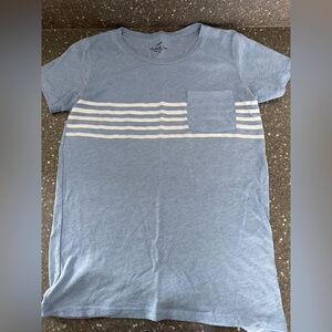 **SOLD J. Crew Factory Blue Striped Short Sleeve Tee
